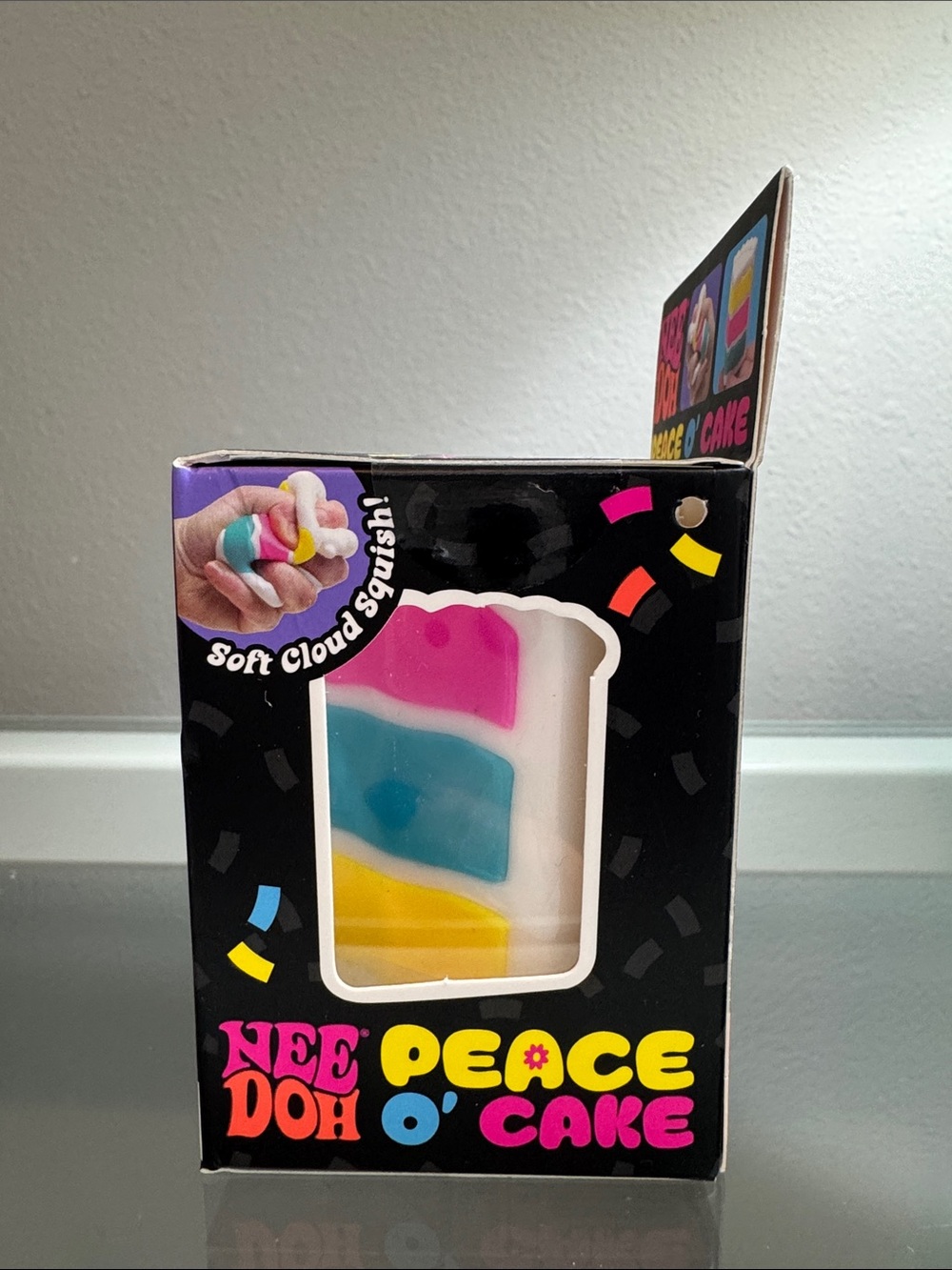 NeeDoh Peace o’ Cake Squishy Squeeze ULTRA RARE Toy Rainbow New SHIPS TODAY - Picture 6 of 7